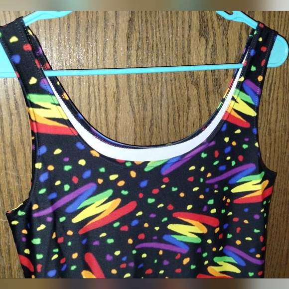 Dress with Rainbow Arcade / Bowling Alley Carpet Pattern - Picture 7 of 8